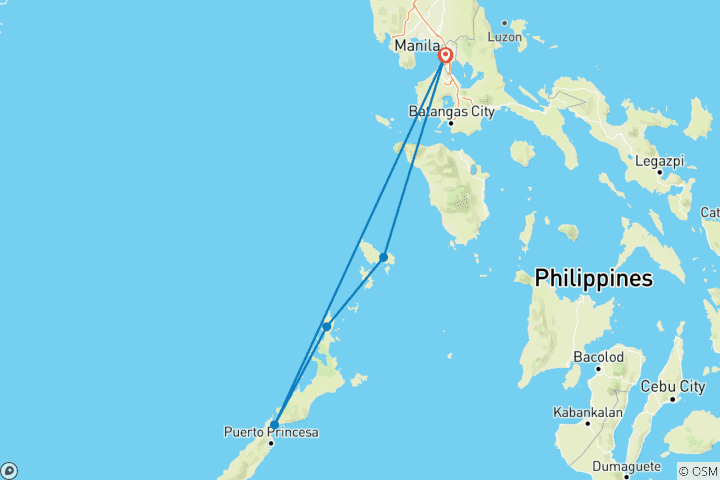 Carte du circuit Une semaine à Palawan, Philippines