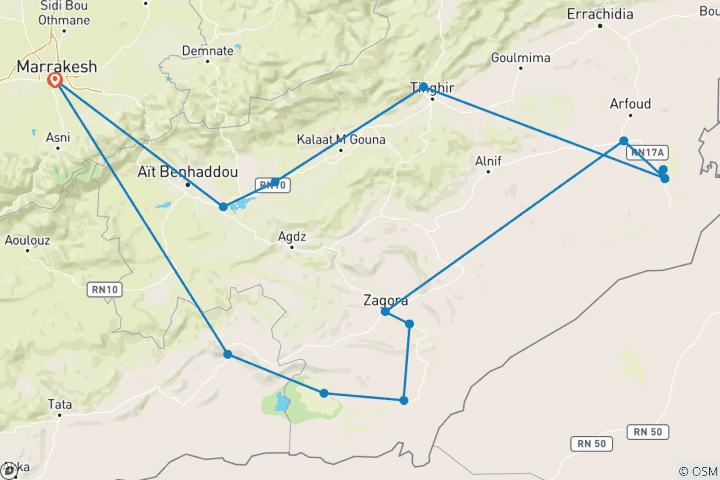 Map of Desert Gateway Journey