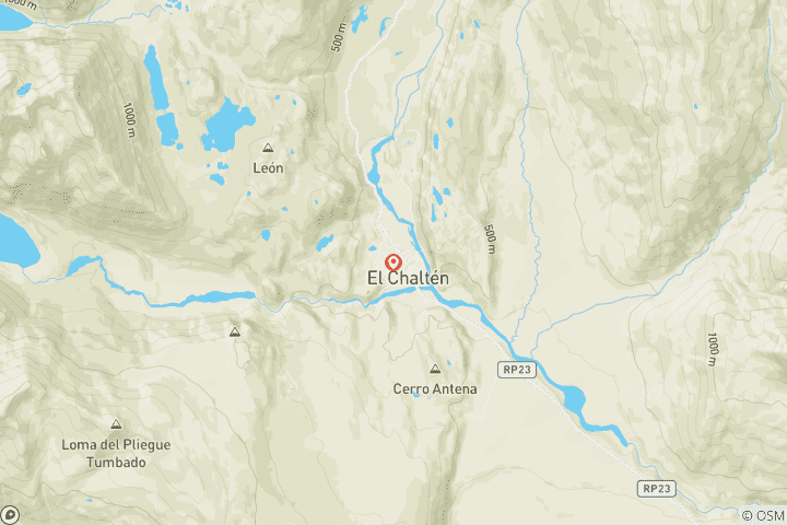 Map of Cerro Huemul Circuit – Patagonia: El Chalten