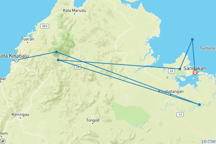 Kaart van Avontuur op Sabah