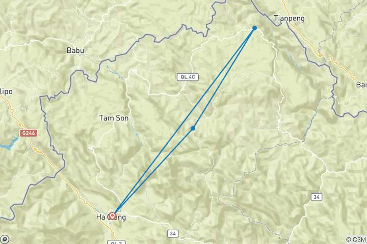 Carte du circuit Circuit moto à Ha Giang - 3 jours/2 nuits