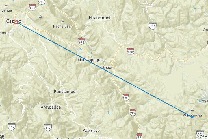 Map of The Peaks of Ausangate