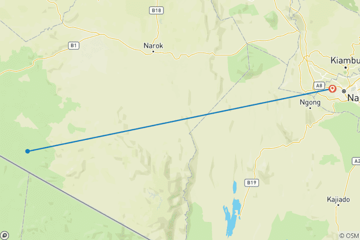 Map of 3 Days 2 Nights in Maasai Mara via The Great Rift Valley