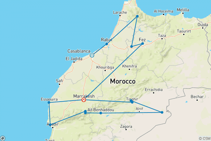 Map of Morocco Adventure: Culture & Colour