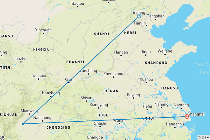 Carte du circuit L'essentiel de la Chine