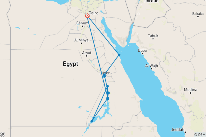 Carte du circuit Les pas des pharaons