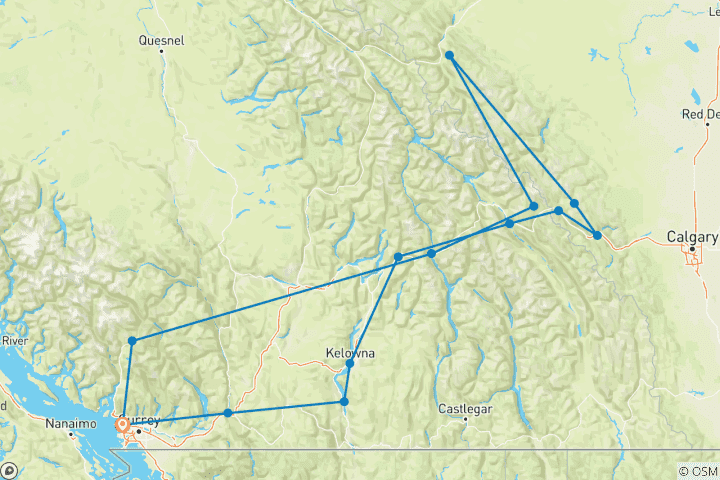 Map of Discover the Best of the Rockies