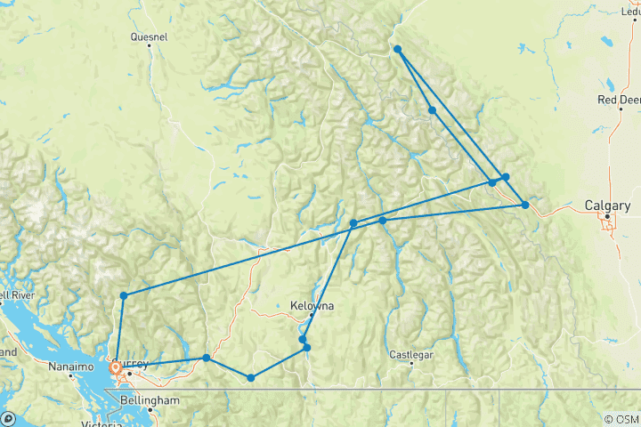 Map of Discover the Best of the Rockies