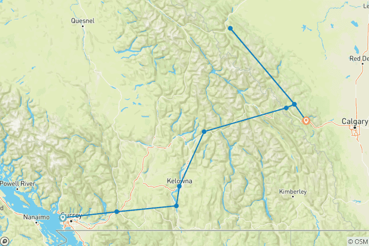 Map of Coho -  Explore Banff & Jasper National Parks