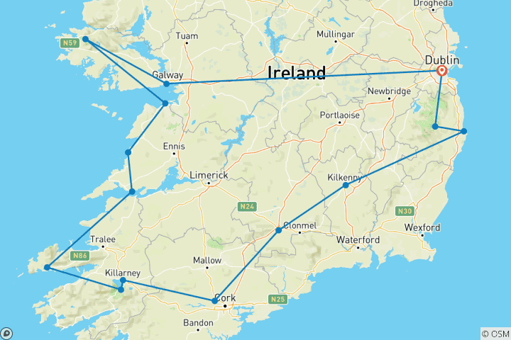 Map of 6-Day Magical Southern Explorer Small Group Tour