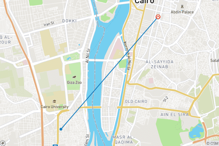 Mapa de Paquete de viaje a El Cairo para 4 días y 3 noches