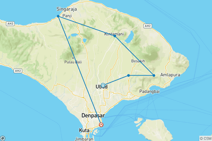 Mapa de Hermoso Bali