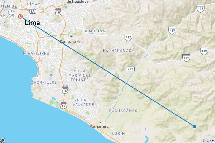 Map of Peru Surf Experience 4D/3N