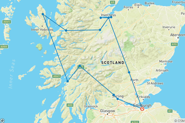 Carte du circuit La flambée des Highlands