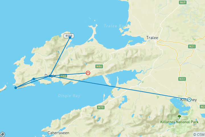 Map of Walking and Cycling the Wild Atlantic Way