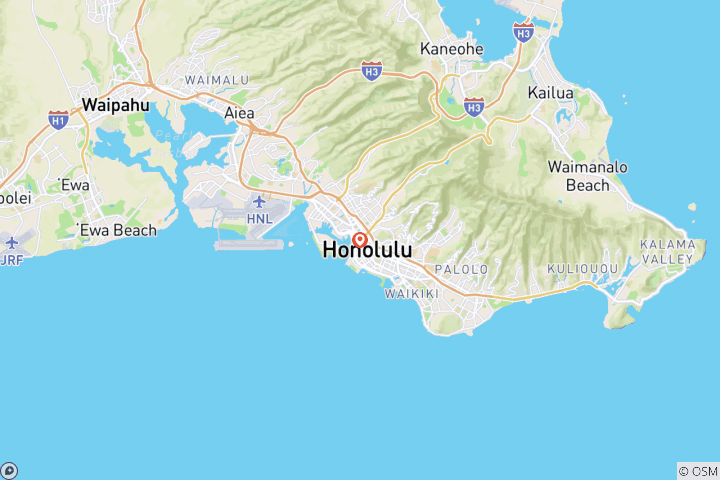 Map of Honolulu Hawaii Experience 4D/3N