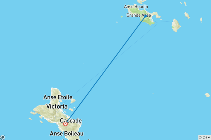 Map of Seychelles Experience 4D/3N (5 destinations)