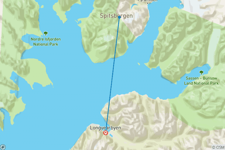 Carte du circuit Le meilleur du Svalbard