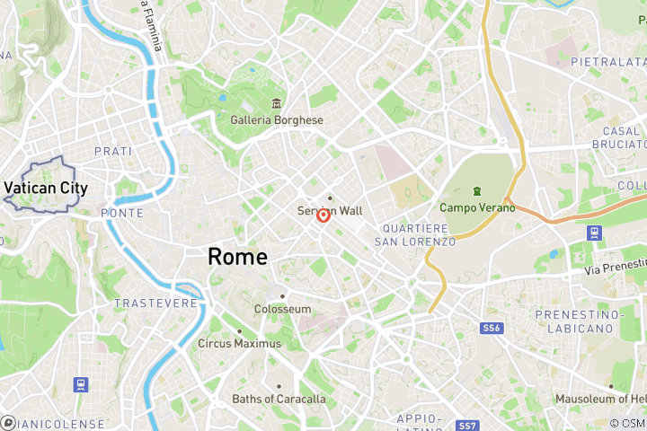 Carte du circuit 4 jours à Rome