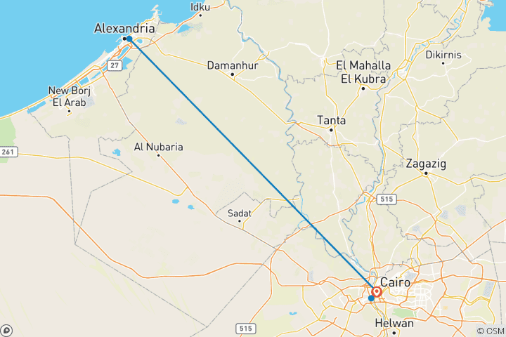 Karte von Entdecken Sie Kairo & Alexandria: 5 Tage Ägypten-