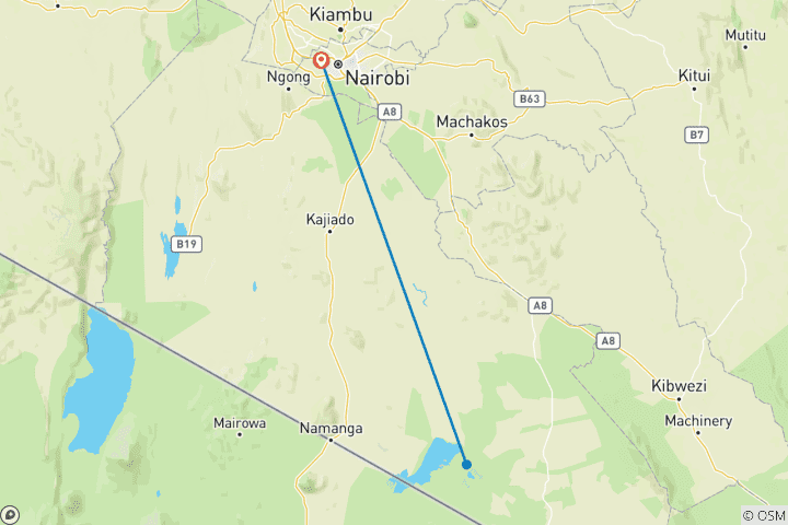 Map of 3-Day Amboseli National Park Safari - Mid-range