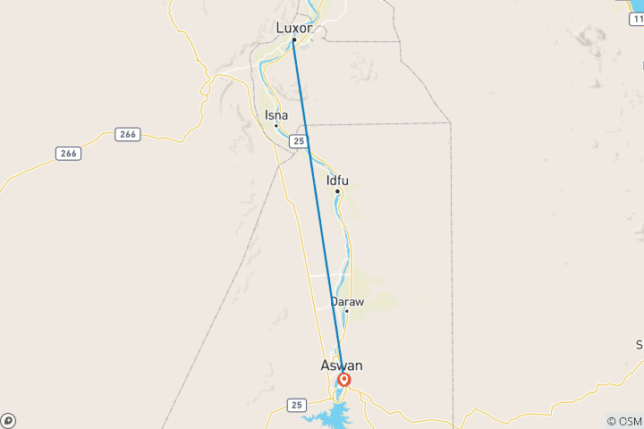 Carte du circuit Croisière sur le Nil au départ de Louxor - 5 jours/4 nuits