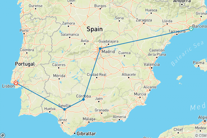 Kaart van Vakantie in Spanje & Portugal