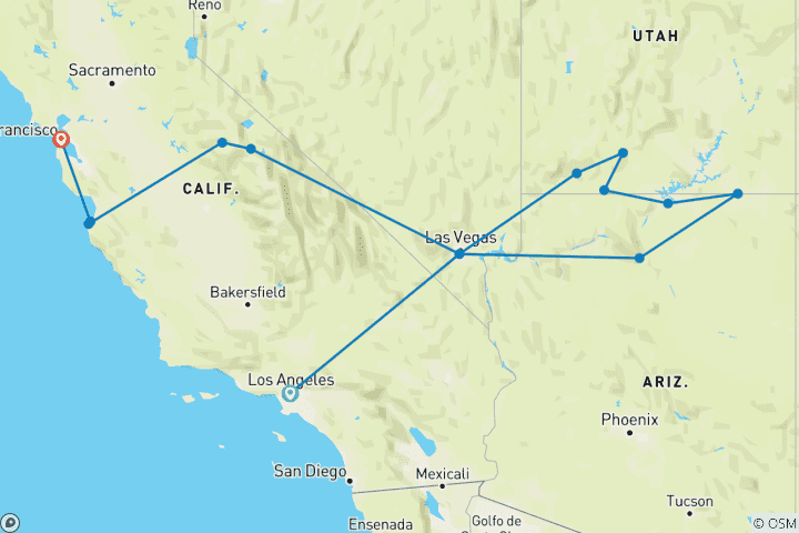 Map of Western Wonders - Los Angeles Airport