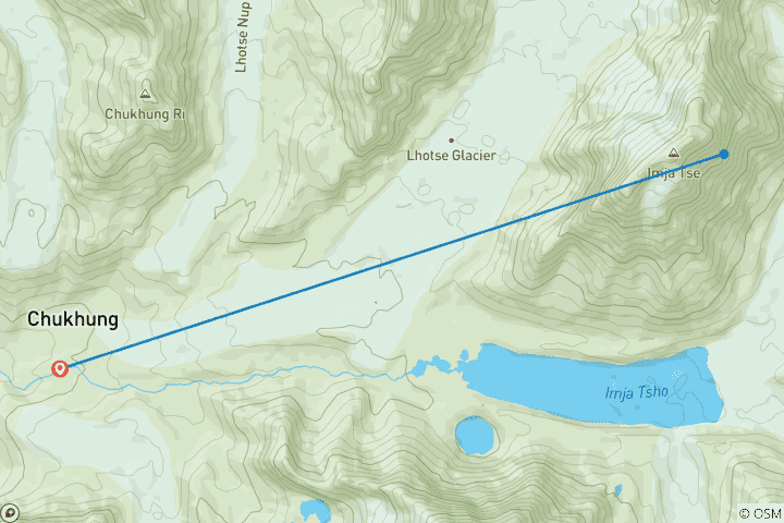 Karte von Island Peak Klettertour (ab Chhukung)