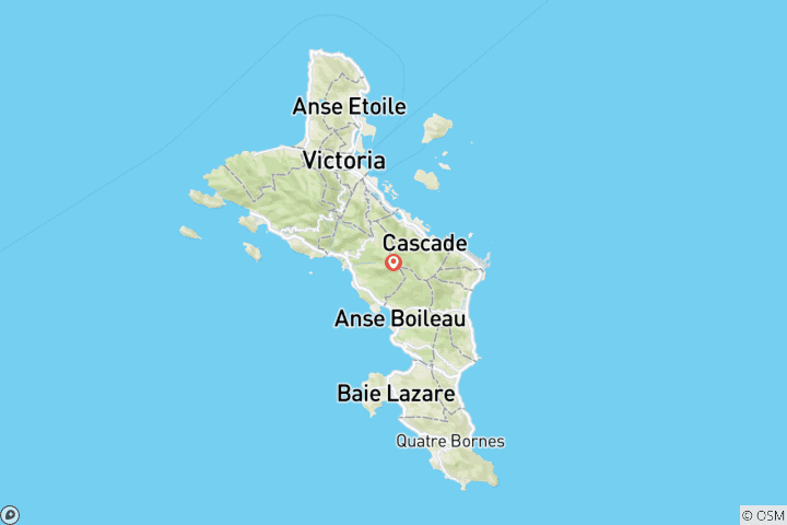 Carte du circuit Forfait lune de miel aux Seychelles 6J/5N