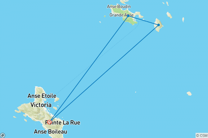 Carte du circuit Forfait vacances en famille aux Seychelles 7J/6N - Confort