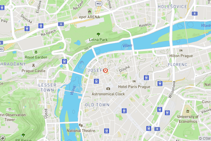 Map of Golf Weekend in Prague