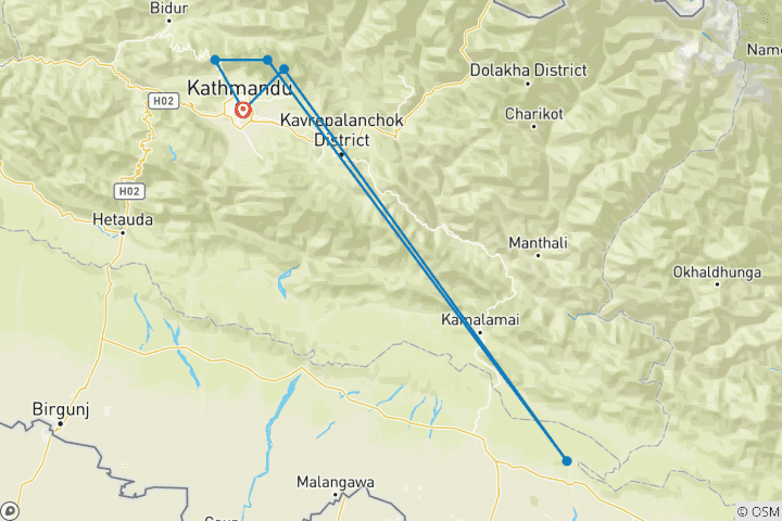 Carte du circuit Circuit de vélo de montagne