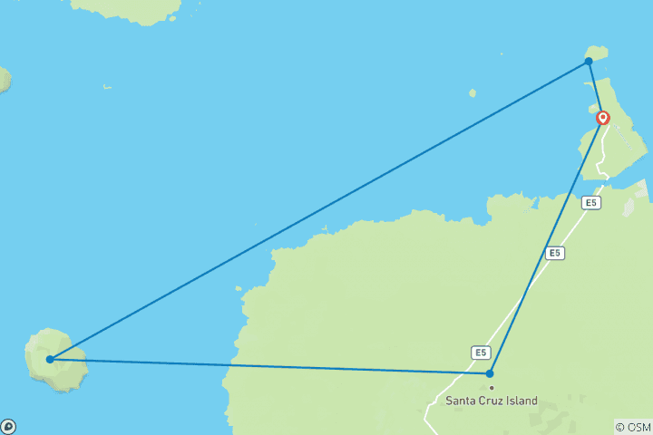 Carte du circuit Découverte de la plongée aux Galápagos - 4 jours