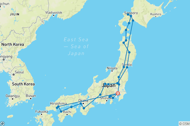 Carte du circuit Scènes japonaises et Mont Fuji