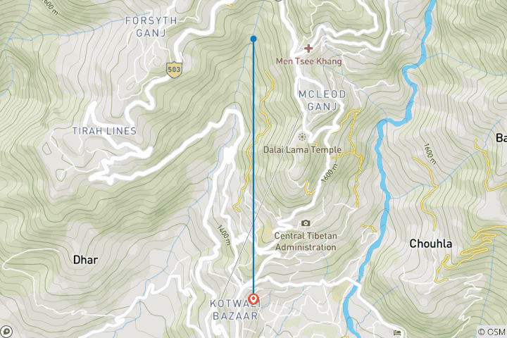 Carte du circuit Circuit Dharamshala Mcleodganj & Trekking - 4 nuits et 5 jours