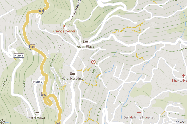 Map of Soul Searching In Dharamsala: A Spiritual Journey Through The Himalayas