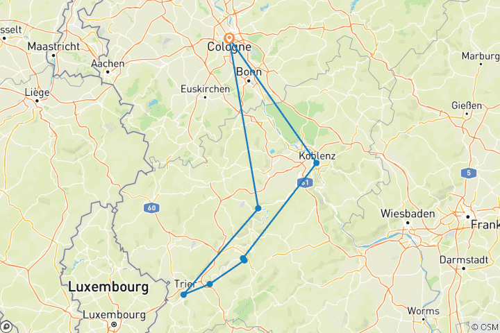 Carte du circuit Moselle Expérience 2025