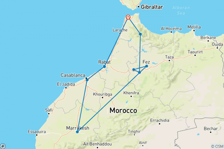 Carte du circuit Magnifique Maroc