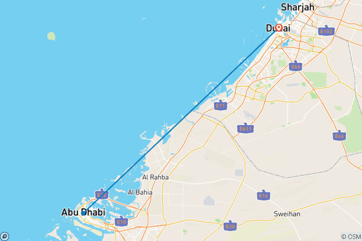 Map of Dubai Economy Holiday Package 05 Nights 06 Days