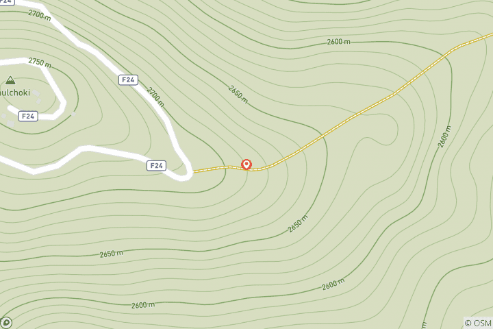 Carte du circuit Journée de Trek à Phulchowki Kathmandu valley Mountain 2782m.