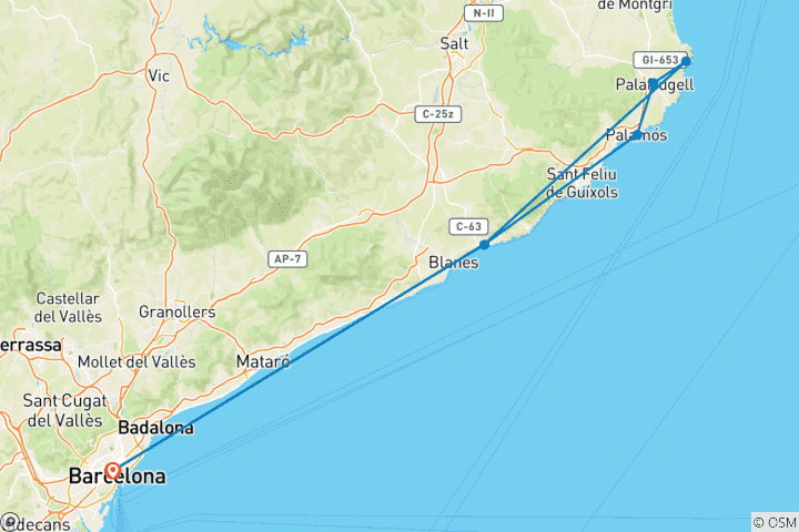 Carte du circuit Le meilleur de la Catalogne, autotour