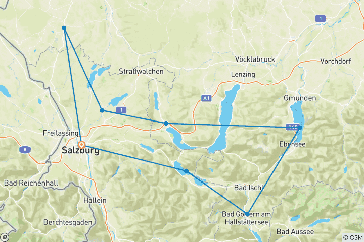 Carte du circuit Ten Lakes et; Sound of Music 9/8