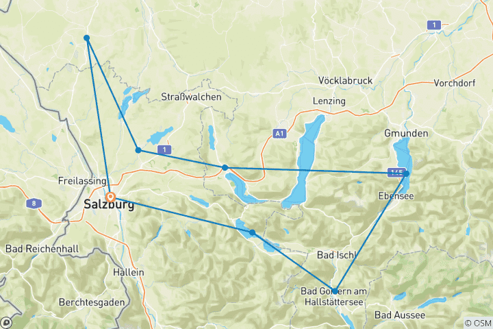 Mapa de Diez lagos y Sonrisas y lágrimas 9/8