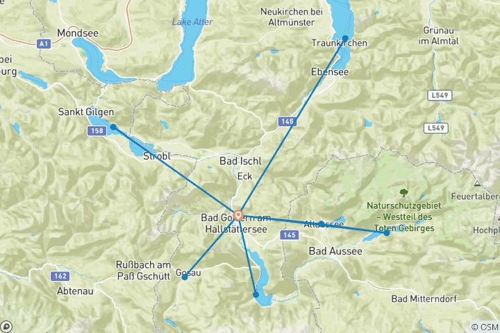 Karte von Sternfahrt im Salzkammergut