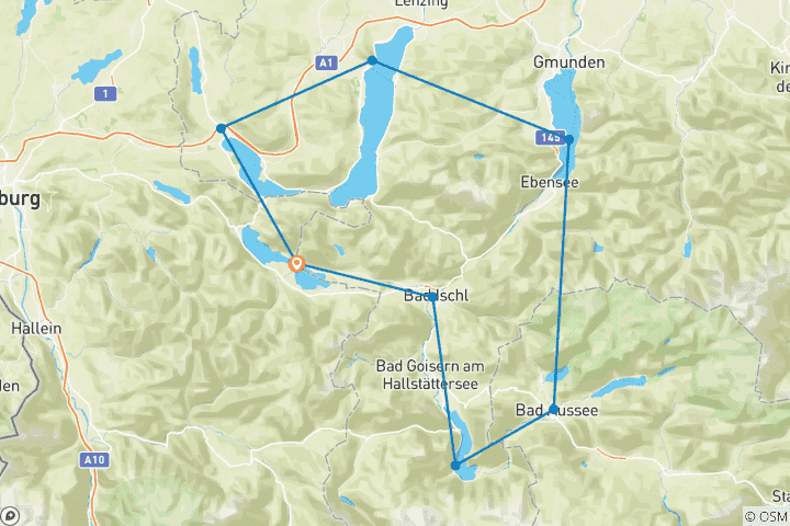 Carte du circuit Tour du Salzkammergut