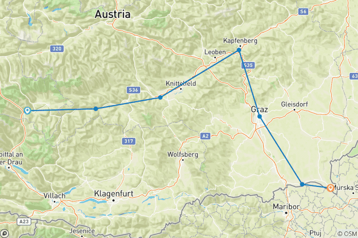 Carte du circuit Piste cyclable Mur