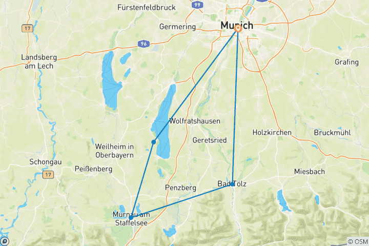 Map of Munich Lakes 5/4