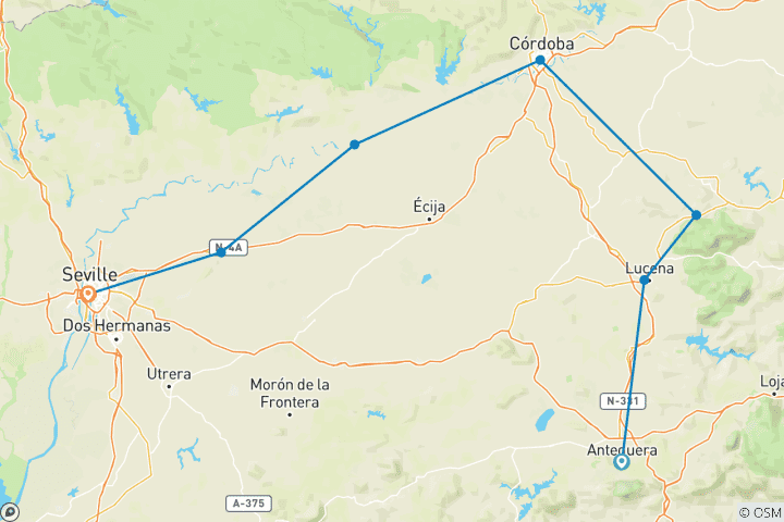 Carte du circuit Andalousie