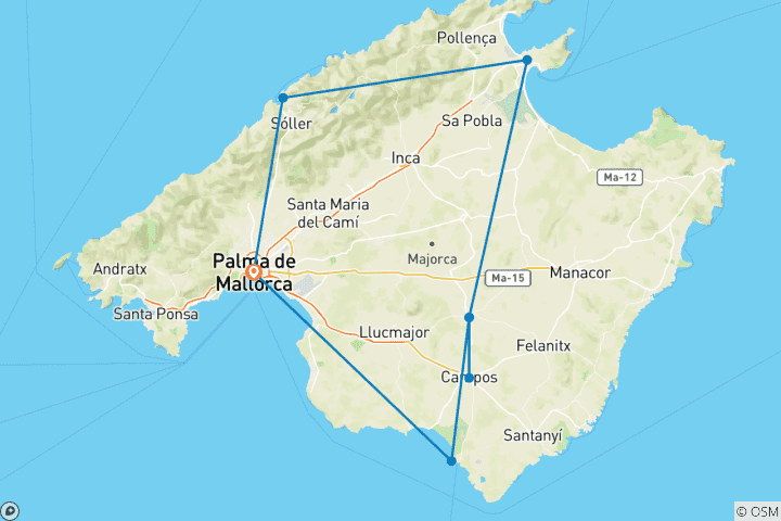 Mapa de Mallorca encantador8/7